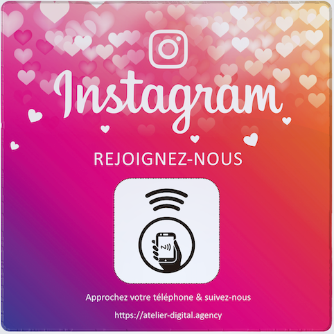 Plaque NFC Connectées – Google Avis, Instagram, TikTok & Snapchat