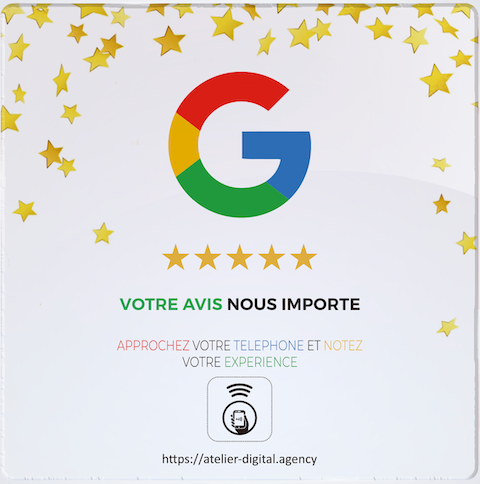 Plaque NFC Connectées – Google Avis, Instagram, TikTok & Snapchat