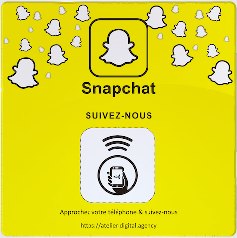 Plaque NFC Connectées – Google Avis, Instagram, TikTok & Snapchat